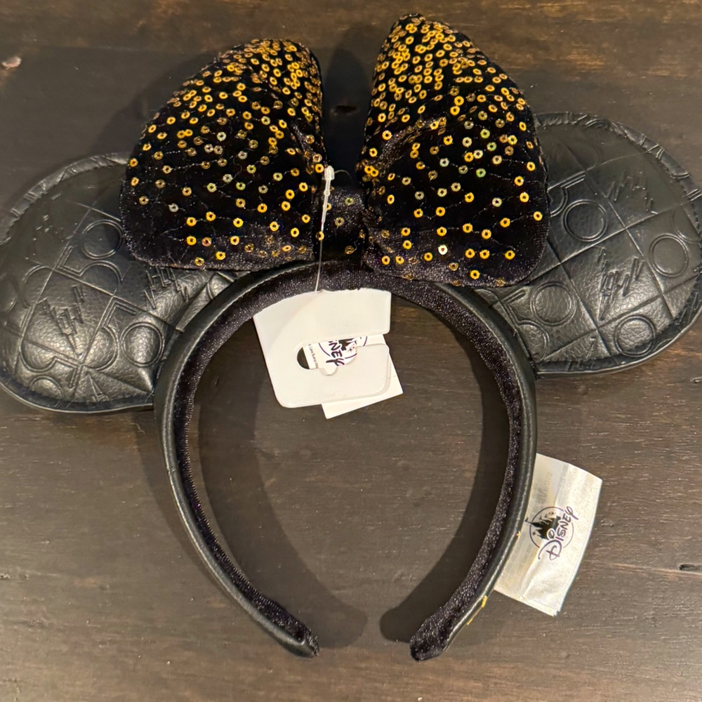 Walt Disney World 50th anniversary, lux leather Minnie ears limited edition